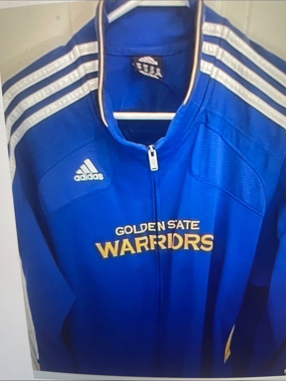 adidas Golden State Warriors Royal Blue Full-Zip Track Jacket